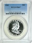 1961 PCGS PR67 Franklin Silver Half Dollar 50C PQ Gem Proof
