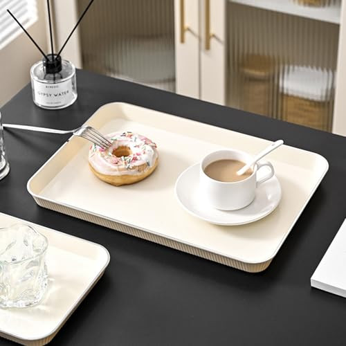 6 Pack Plastic Fast Food Tray, 14" x 10" Rectangular Cafeteria Trays, Food - Picture 6 of 8