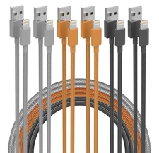 6 iPhone Charger Cable  MFi  Long Braided Apple iPhone 14 Pro/13 mini Diff Lenth