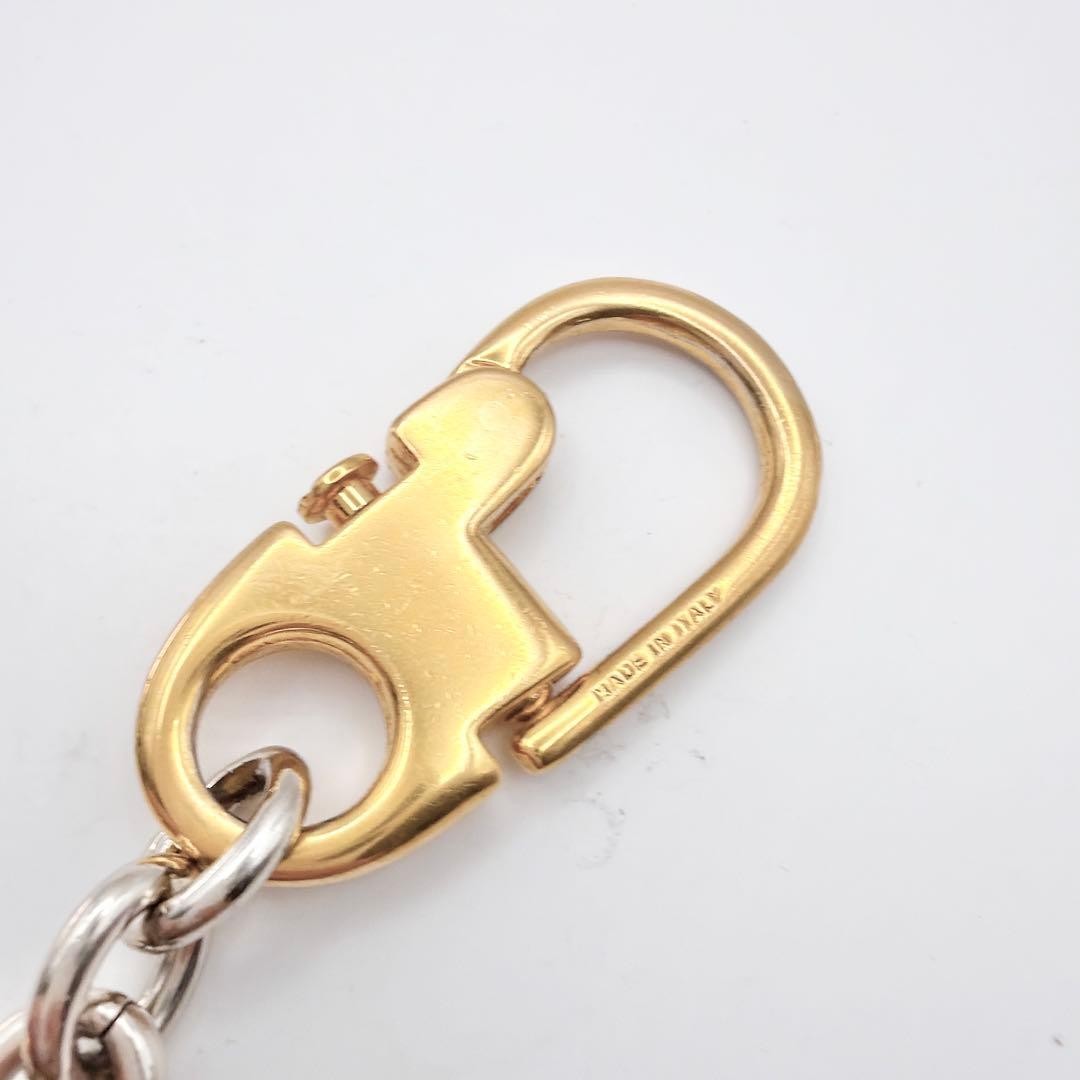 Gucci Interlocking Key Ring Gold Silver Metal 13c… - image 3