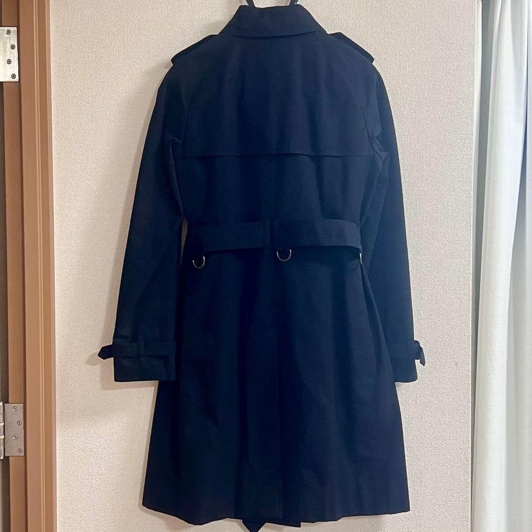 Burberry  BURBERRY Black Trench Coat (Size 40) thumbnail 2