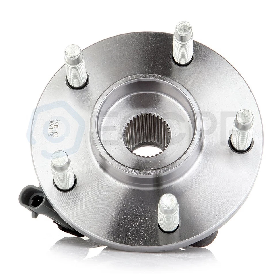 Front Drill Brake Rotors Ceramic Pads & Wheel Hub Bearings For 07-08 Pontiac G5 Foto 3 de 4