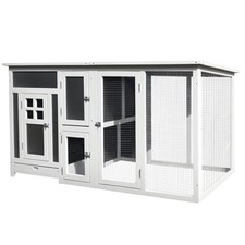 63  Wooden Tall Indoor Outdoor Chicken Coop House w/ Run Nest Box