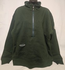 Arborwear Cotton Double Thick Half Zip Sweatshirt Size Large Forest Green