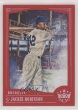 2018 Diamond Kings Red Frame Jackie Robinson (Batting Follow Through) HOF 0l1
