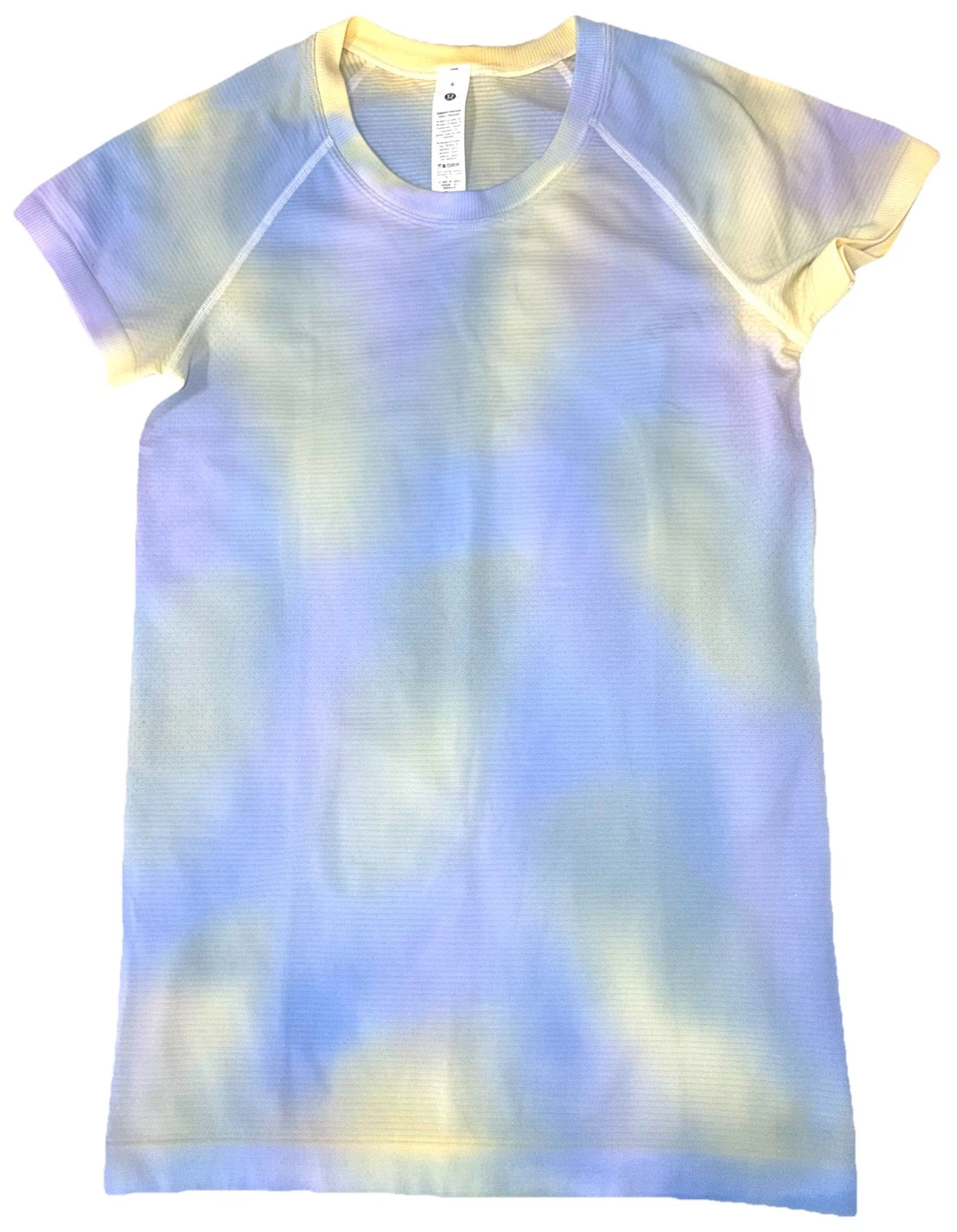 NWT💜LULULEMON💜SIZE 6💜SWIFTLY TECH SHORT SLEEVE 2.0*WASH💜PSYCHEDELIC WASH💜