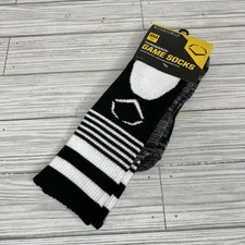 NEW EvoShield Throwback Game Socks Great For Baseball Softball Black White Small