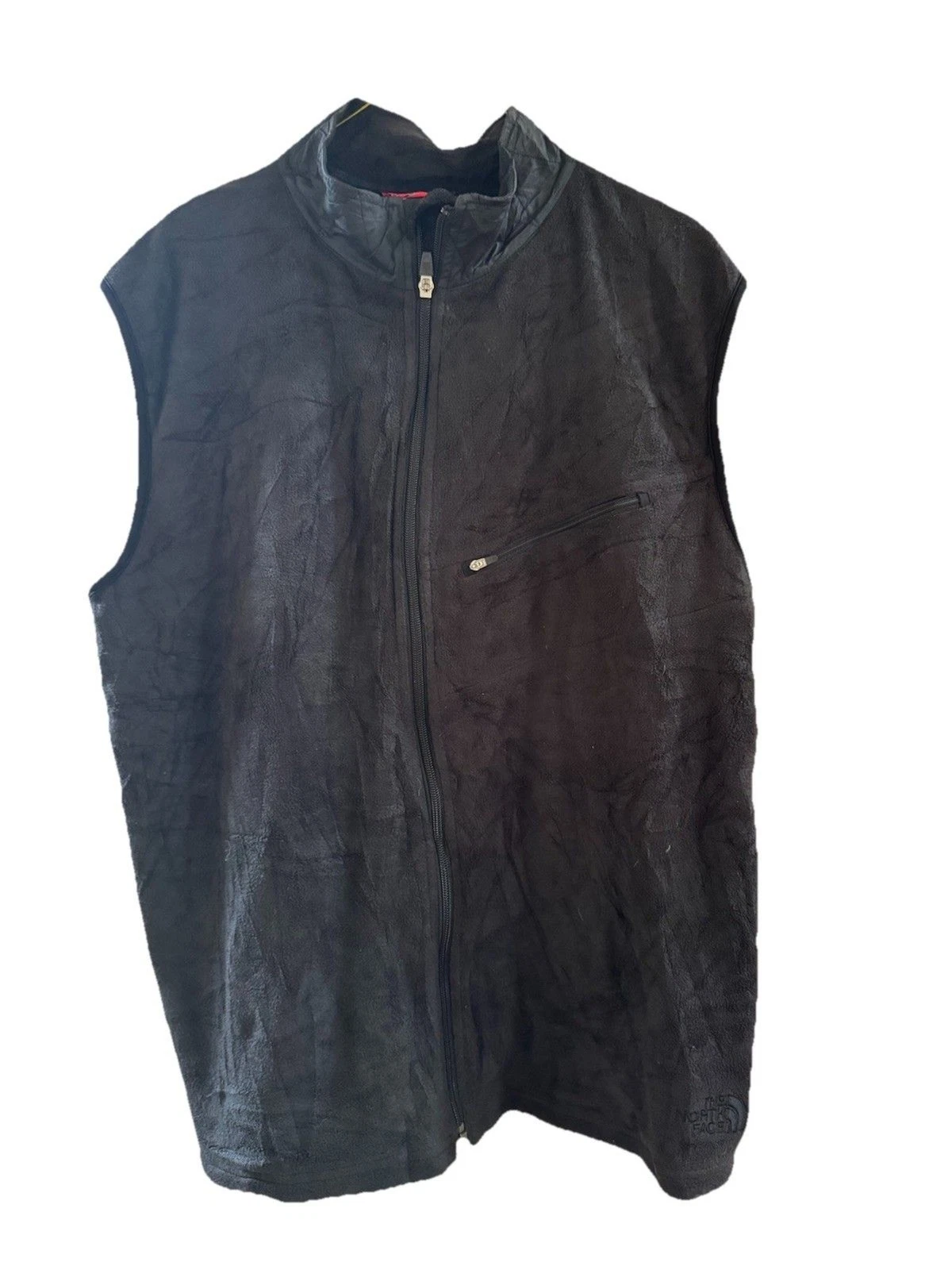 North Face Men’s Fleece Vest XL Black High Pile Full Zip