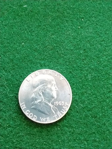 1963-D Silver Franklin Half Dollar - Ch Brilliant Unc+++  Lustrous