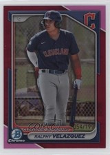 2024 Bowman Chrome Prospects Fuchsia Refractor 54/199 Ralphy Velazquez 04up