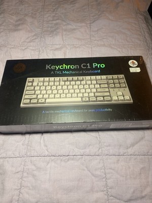 Keychron C1 Pro TKL Mechanical Keyboard Wireless, 80% Layout, K Pro Red Switch