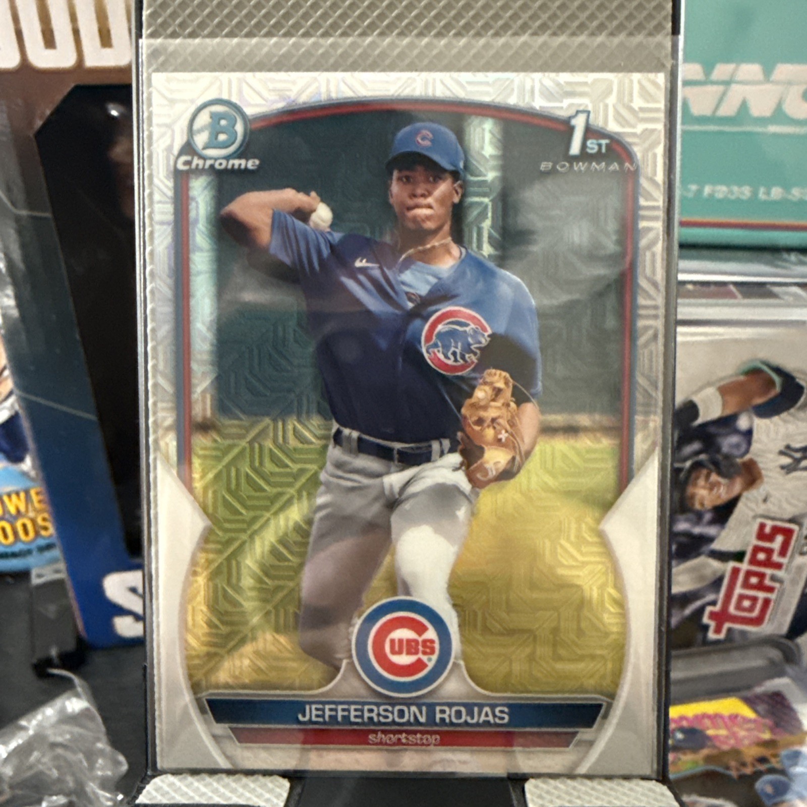 💥 JEFFERSON ROJAS 2023 1ST BOWMAN CHROME MOJO REFRACTOR HOLO RC # 70