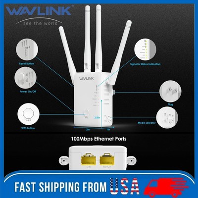 WAVLINK AC1200 Wi-Fi 5 Router | Dual-Band Wireless| 1000Mbps Gigabit | Wall Plug