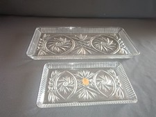 Kristallglas Bleikristall 2 Servierplatten Dresdner Crystal