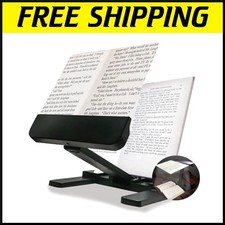 Foldable 10X LED Magnifying Glass with Book Clips - Ideal for Seniors Crafters
