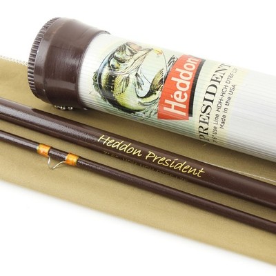 Heddon  President  Fiberglass Fly Fishing Rod. 7  6 . 6-7wt. W/ Tube & Sock. 