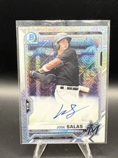 2021 Bowman #BMA-JS Jose Salas Chrome Prospect Autographs Mojo Refractor
