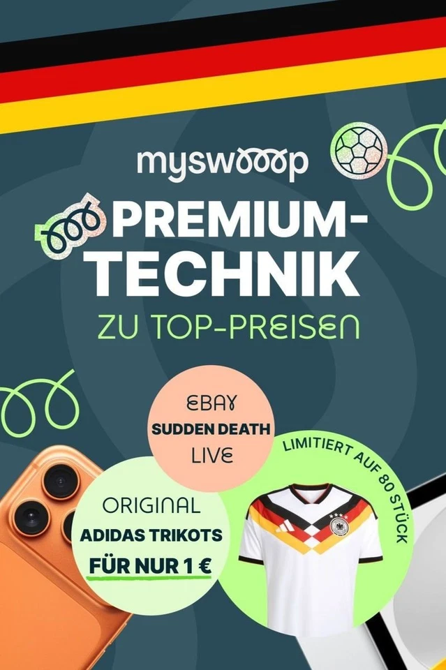 Technik & WM-Trikots ab 1€ 🔥 Sudden Death Auktionen LIVE 📱