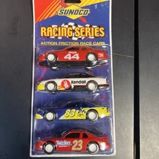 Vtg Sunoco racing series action friction race cars collectible nib 1:38 1999