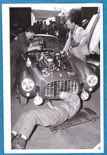 vintage photo Ferrari 340 MM race car at 24 hours heures Le Mans 1953 auto foto