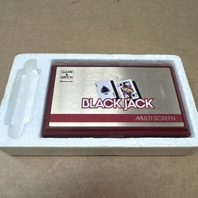 Nintendo Game & Watch BLACK JACK BJ-60 Multi Screen 1985 Mint In Box TESTED