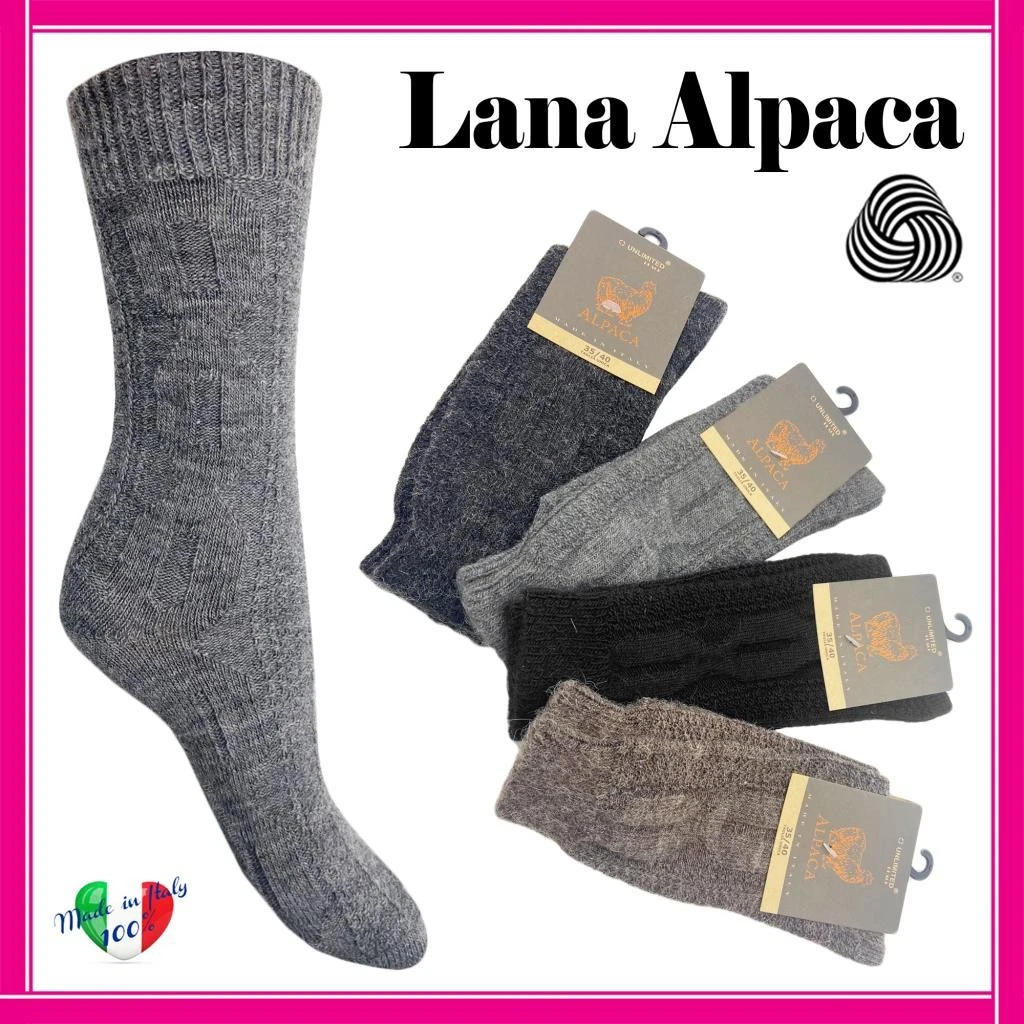 Calzini Spessi Per Freddo 4 Paia Di Calzini Di Alpaca Per Uomo E Donna, Calze Termici Calzini Uomo