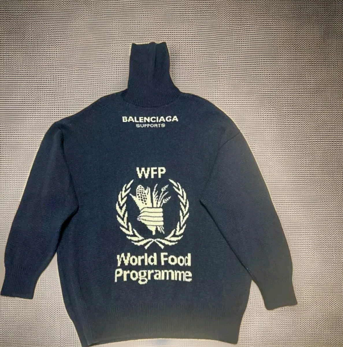BALENCIAGA SUPPORT WFP Knit Sweater Navy Size S Rare Used GC BALENCIAGA SUPPORT WFP Knit Sweater Navy Size S Rare Used GC
