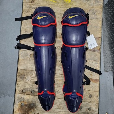 Nike Diamond Elite Catchers Leg Guards 17  Navy Red Cardinals #40 Willson HQ8635