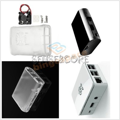 White/Black/Transparent/ABS Cover Box Case For Raspberry Pi 3, 2 Cooling Fan