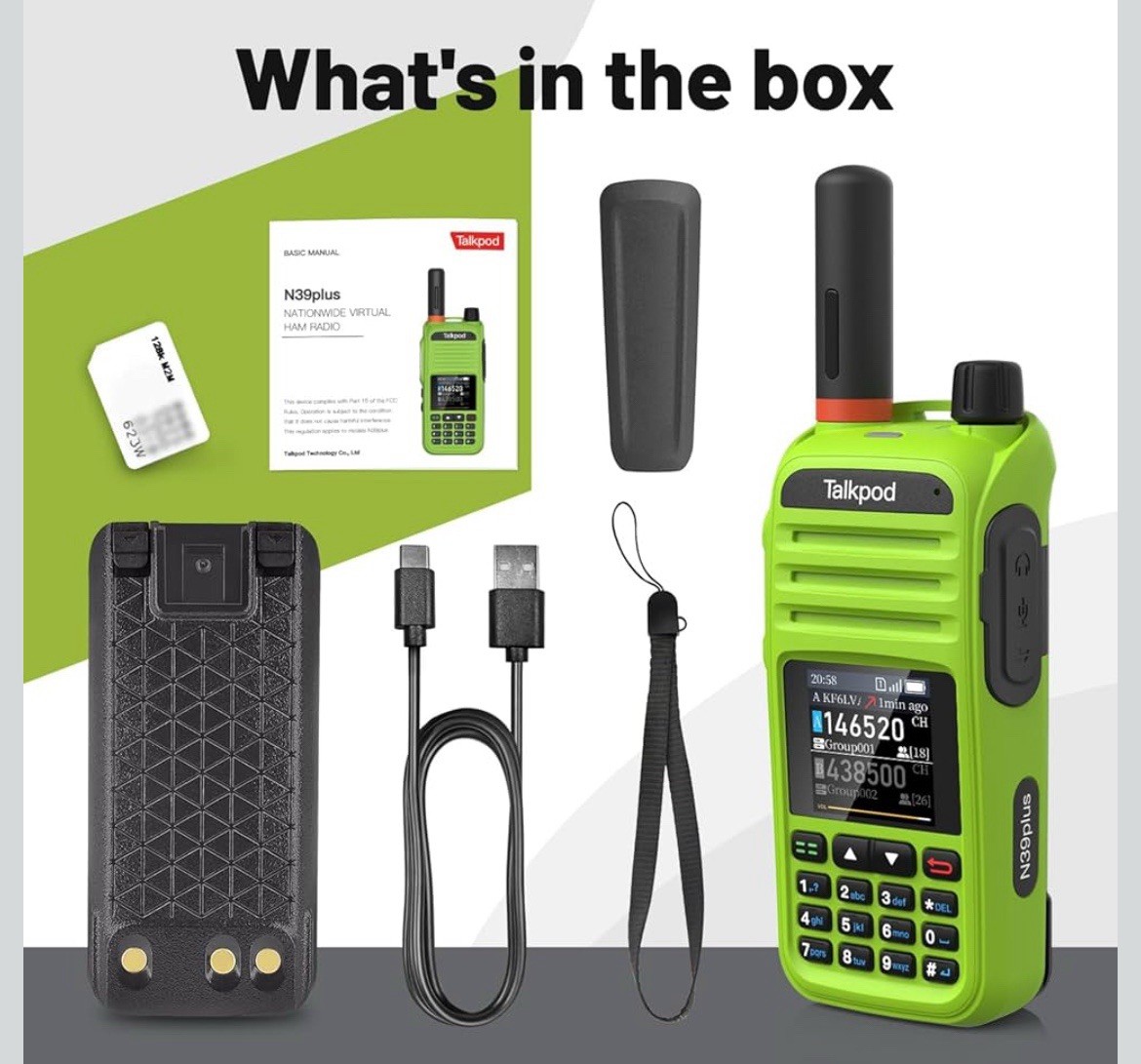 N39plus Rapid Walkie Talkie Unlimited Range, PoC Radios Nationwide PTT Two Wa...