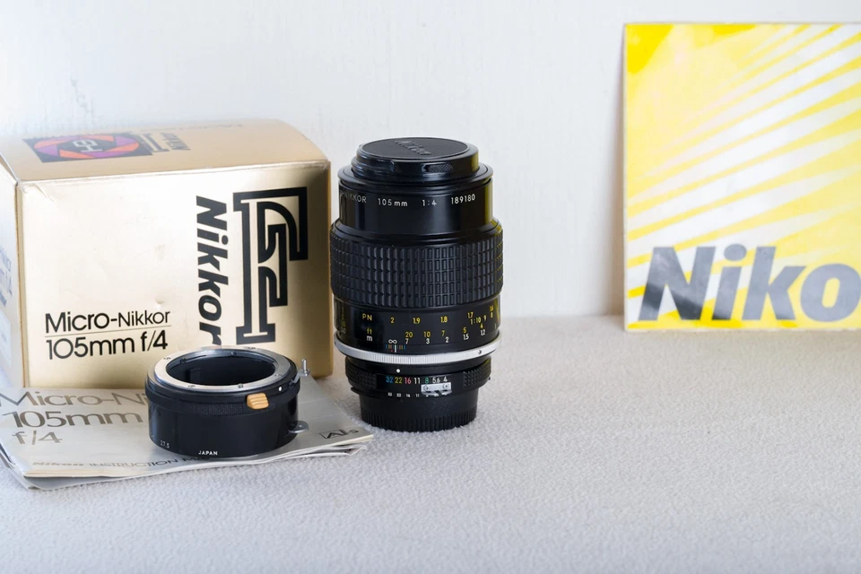 Mint Nikon Nikkor Micro 105mm f/4.0 Ai-version Boxed with PK-3 - Bild 1 von 4