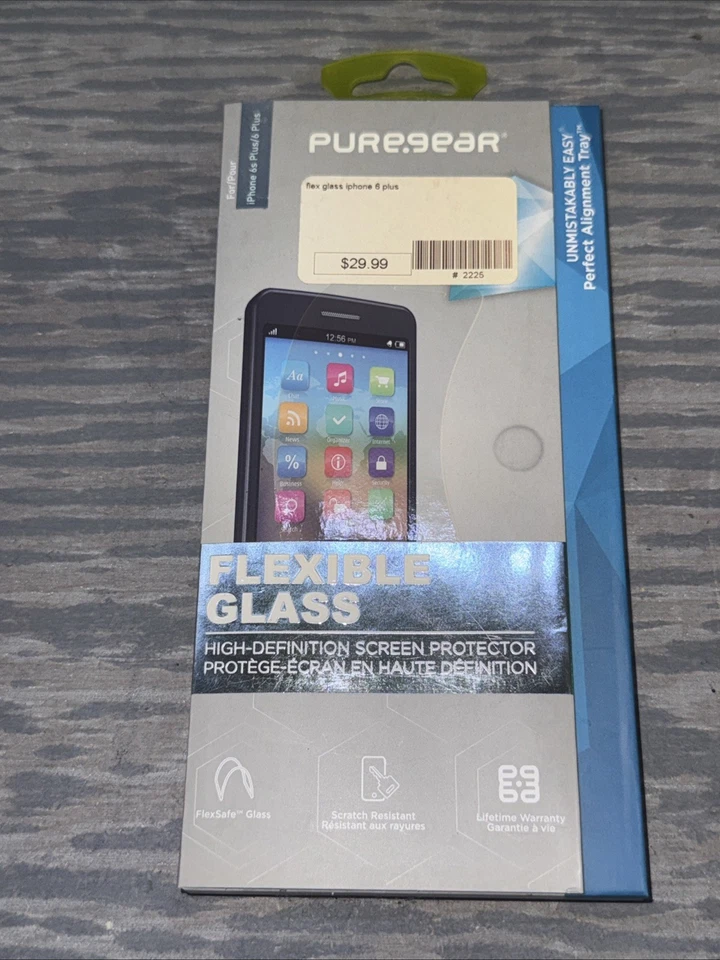 New OEM PureGear Flexible Glass Screen Protector For iPhone 6s Plus / 6 Plus ! - Image 1 of 4