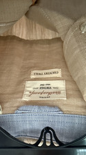 Weatherproof Mens M Beige Solid Twill Long Sl...
