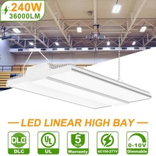 LED Linear High Bay Shop Lights 240W AC100-277V Eqv.1000W for Garage Warehouse