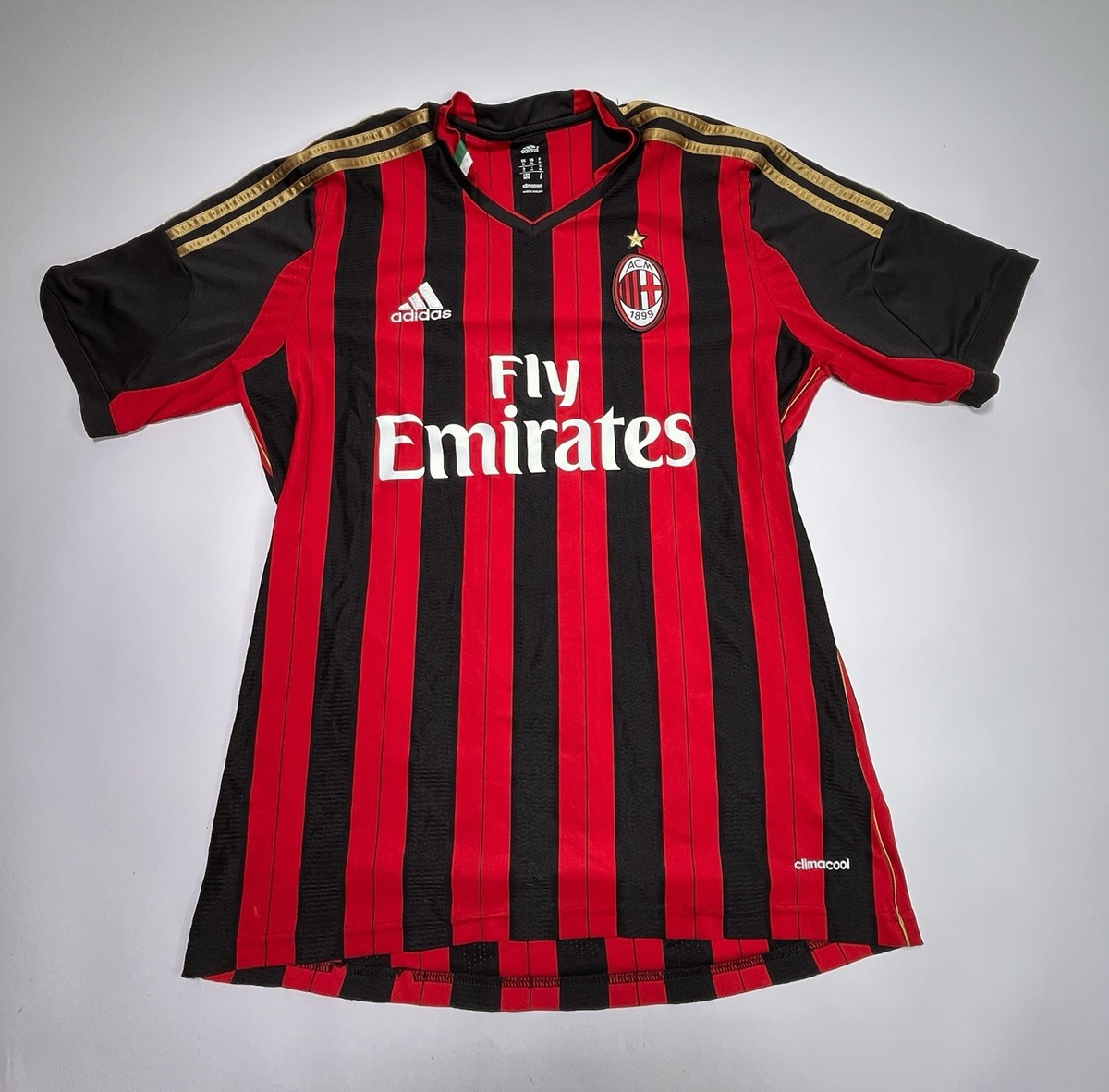 【ACミラン】2013-14ユニフォーム(M size) AC Milan Football Soccer Jersey 2013 / 14 Home t-shirt MEN Adidas