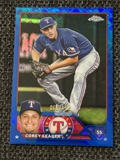 2023 Topps Chrome Corey Seager Logofractor Blue Refractor /150 #45 Rangers