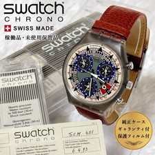 [Unused] SWATCH CHRONO SCM401 Working item with box and protective film Vintage