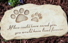 Pet Memorial Durable Stone Cat Dog Outdoor Indoor 12 in
