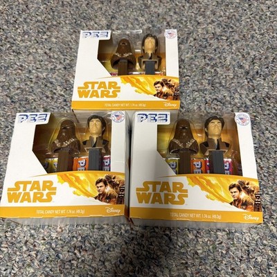 Star Wars PEZ Dispenser Candy Twin Pack Chewbacca And Hans Solo