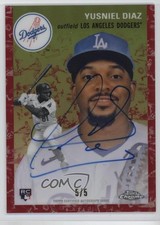 2023 Topps Chrome Platinum Anniversary /5 Yusniel Diaz #CPA-YD Auto 05ja