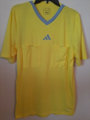 Adidas Climacool Referee Jersey Yellow Medium Slim Fit  Soccer Officials--EUC!