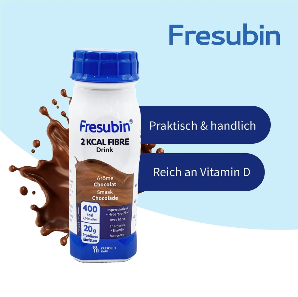 (11,44 EUR/l) FRESUBIN 2 KCAL FIBRE Drink Schokolade 6x4x200ml Trinkflasche - Bild 4 von 4