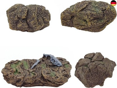 HAOBIN 4 Stück Künstliche Felsen miniatur felsen Simulierte Mini Felsen Mini G