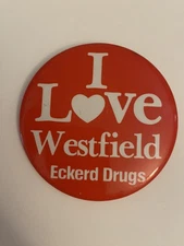I Love Westfield Eckerd Drugs Pin Back Button P67