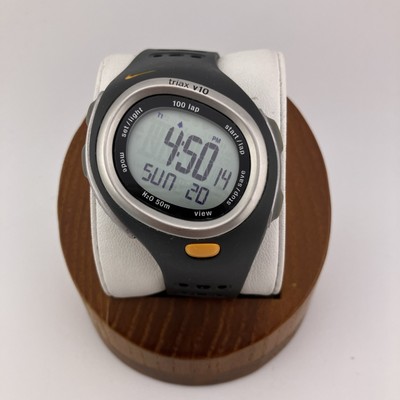 NIKE  Triax v10 Men's 47mm Digital Watch LCD 100 Lap Running Dark Gray - RUNS