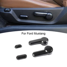 Car Seat Adjust Button Handle Cover Trim For Ford Mustang 2004-2014 Carbon Fiber