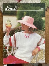 Women’s Knitting Patterns Jumper In Coolspun Cotton Yarn 32-38” Emu 3813