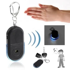 Wireless Anti-Lost Alarm Key Finder Locator Keychain Whistle Sound LED Light