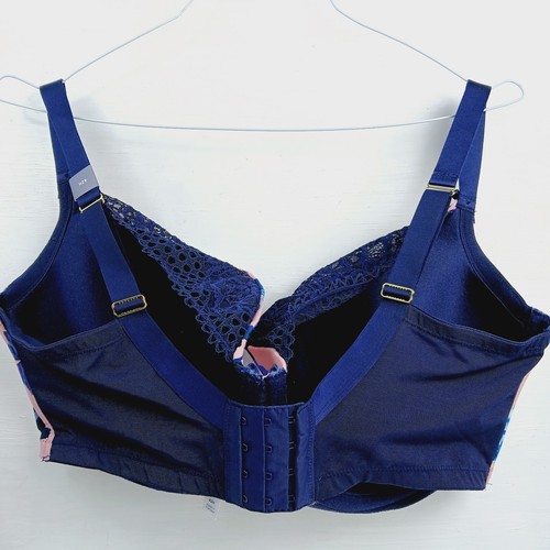 Cacique Lightly Lined Lace French Balconette Underwire Boned Floral Bra 42H - 第 7/14 張圖片