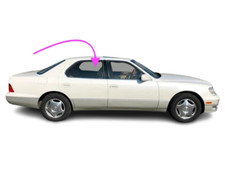 Fits: 1995-2000 Lexes LS400 Sedan Passenger Rear Right Door Window Glass/Clear
